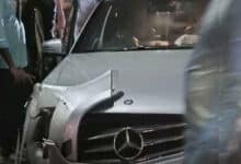 Hyderabad: Mercedes-Benz Crashes into Road Median in Banjara Hills