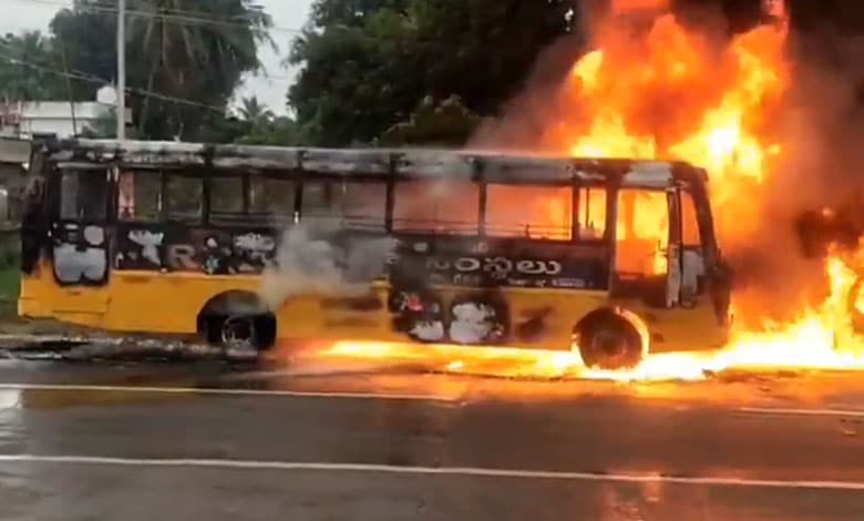 Lucky Escape for Nursing Students as Bus Catches Fire