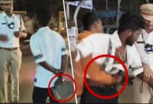 Drunk Man Attempts to Attack Traffic Cops in Hyderabad's Champapet