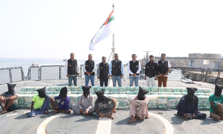 700 kg methaphetamine seized off Gujarat coast, 8 Iranians arrested