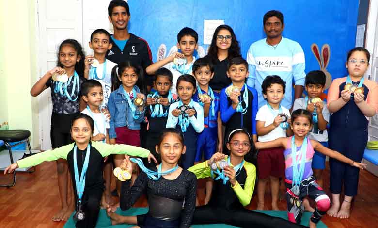 Totally Kidz Gymnastics Academy Triumphs with 45 Medals at Hyderabad District Artistic Competition