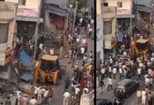 Hydra Demolition Drive Near Mysamma Temple in Hyderabad