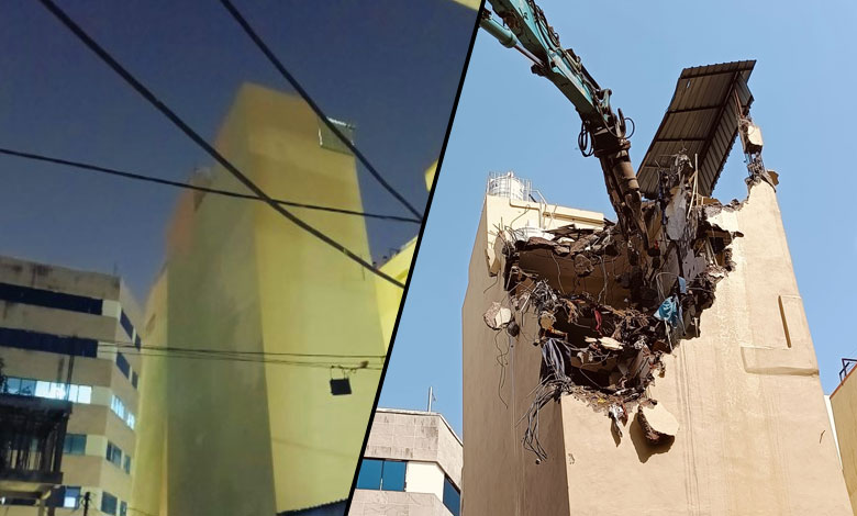 Hyderabad Building Tilt in Madhapur: Excavation Mishap Highlights Dangers of Unauthorized Construction