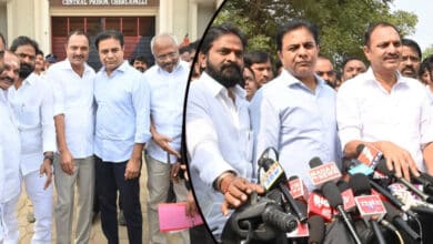 KTR Visits Narender Reddy in Cherlapally Jail, Accuses Revanth Reddy of Political Vendetta