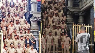 Photo of cops violating Sabarimala temple traditions goes viral; report sought