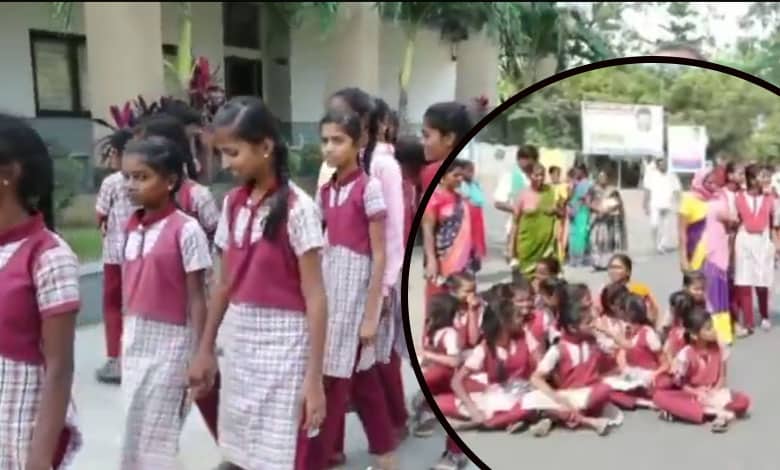 400 Students Protest Against Poor Mid-Day Meals in Karimnagar and Jagtial Schools