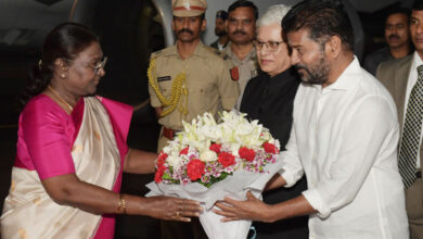 President Murmu arrives in Hyderabad