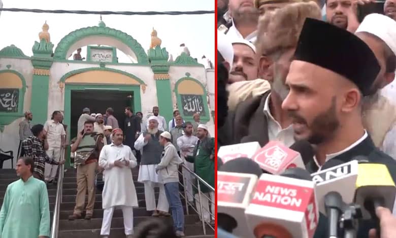 Sambhal Jama Masjid Controversy: SP MP Blames 'Mischievous Elements' for Petition, Visits Mosque to Offer Namaz Amid Tight Security (Video)