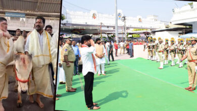 Telangana CM Reddy performs puja at Vemulawada Temple