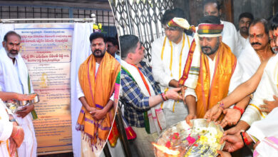 Telangana CM launches Vemulawada temple development works