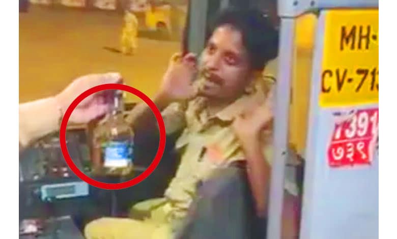 Mumbai Bus Driver Caught with Liquor After Crash: Viral Videos Raise Safety Concerns