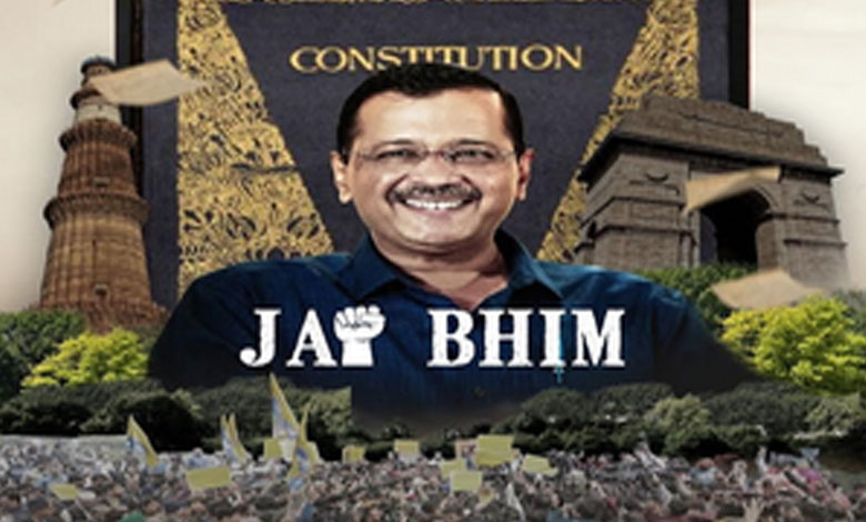 BJP fumes as AAP 'replaces' Ambedkar's photo with Kejriwal's in Constitution visual