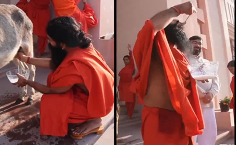 Baba Ramdev Drinks Donkey Milk in Viral Video, Claims Cleopatra Used It for Beauty