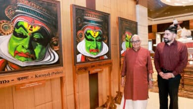 Kathakali maestro artistic expressions find place at Cochin Airport