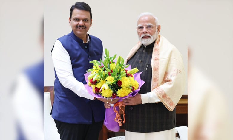 Maharashtra CM Fadnavis meets PM Modi