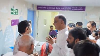 Harish Rao Visits Sri Tej, Injured in Sandhya Theatre Accident in Hyderabad