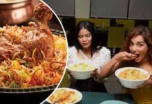 Hyderabad Orders 1.57 Crore Biryanis in 2024 A plate of delicious Hyderabadi chicken biryani, the most ordered dish of 2024, symbolizing Hyderabad’s culinary pride.