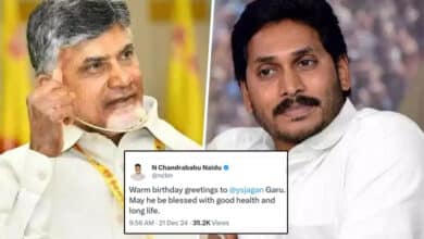 Andhra CM Chandrababu Naidu extends birthday wishes to Jagan