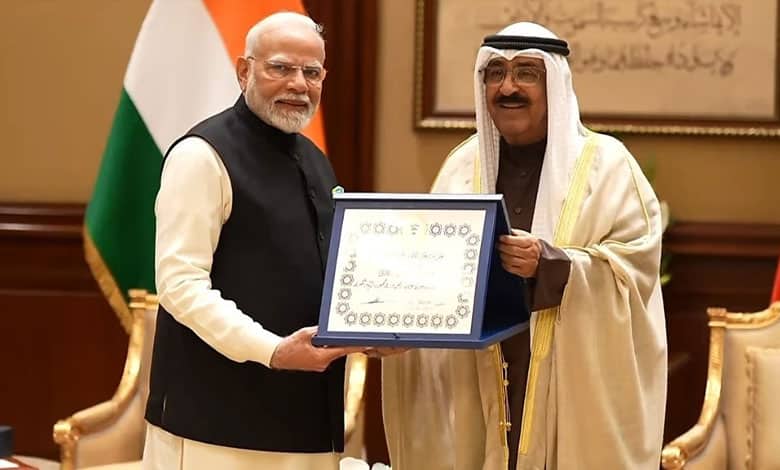 Kuwait bestows its highest honour 'The Order of Mubarak Al Kabeer' to PM Modi