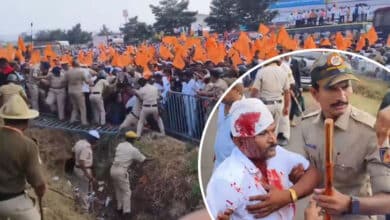 Panchamasali Lingayat quota agitation turns violent in Karnataka, several injured