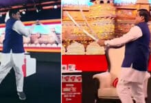 Madhya Pradesh CM Performs Lathbazi and Talwarbazi on Aaj Tak, Faces Backlash: Video