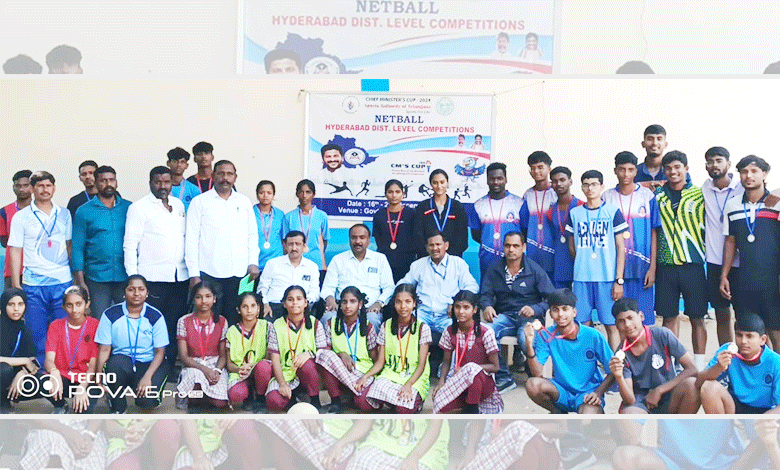 Secunderabad Mandal Tops CM Cup Netball Tournament 2024 with Victories in Both Categories