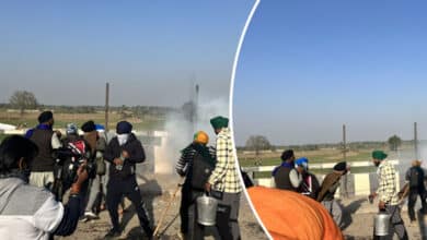 Protesting Punjab farmers try to break barricades, face teargas shells at Shambhu border