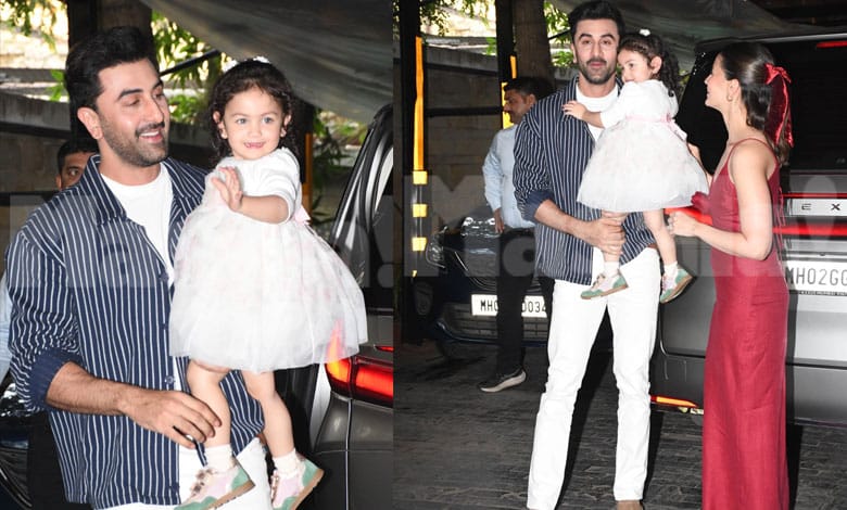 Alia and Ranbir's little Raha gives a sweet kiss to the camera at a special family gathering