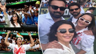 Sonakshi Sinha, Karishma Tanna cheer for team India during Boxing Day Match in Melbourne