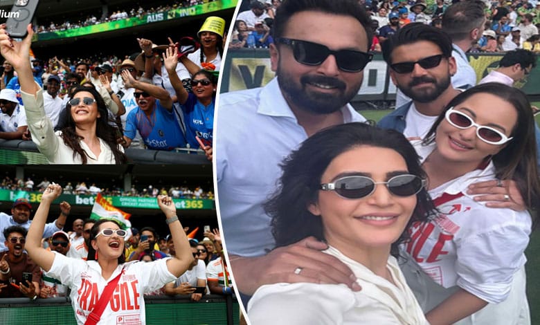 Sonakshi Sinha, Karishma Tanna cheer for team India during Boxing Day Match in Melbourne