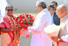 President Droupadi Murmu Arrives in Bengaluru; CM Siddaramaiah Extends a Warm Welcome